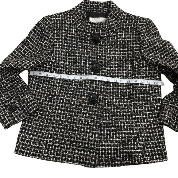 TAHARI - Tweed Blazer + Dress Pant Fully Lined, 8P, Black & White - Picture 6 of 16